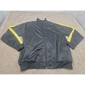 Vintage 90's Kappa Track Jacket Men XL Full Zip Black Banda Allover outdoors y2k